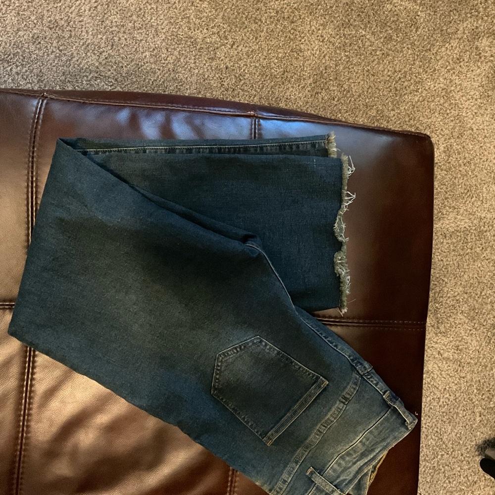 Dark Blue Denim Jeans wide leg